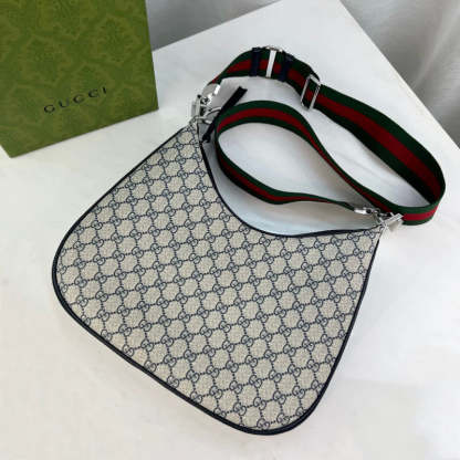 GG Supreme Attache Medium Shoulder Bag 702823 Blue