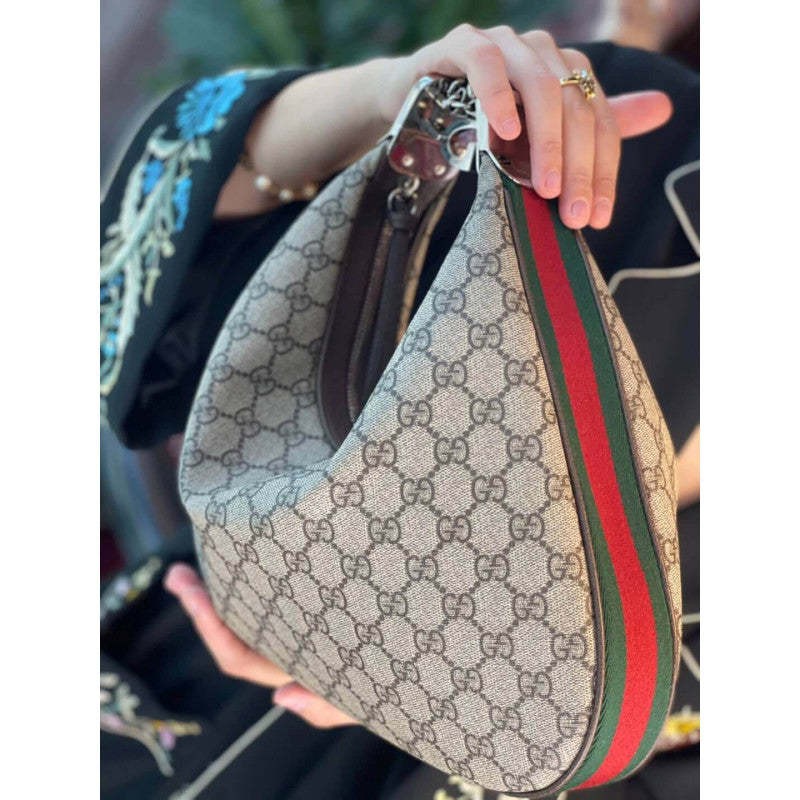 GG Supreme Attache Medium Shoulder Bag 702823 Blue