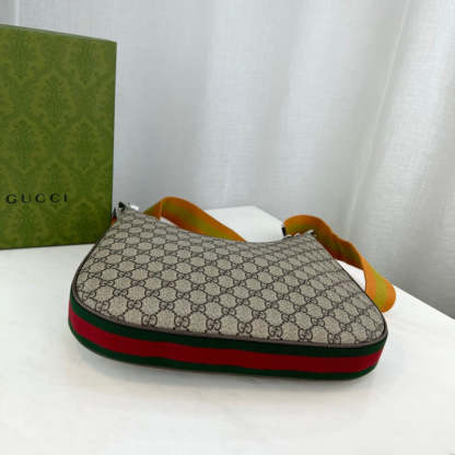 GG Supreme Attache Medium Shoulder Bag 702823 Coffee