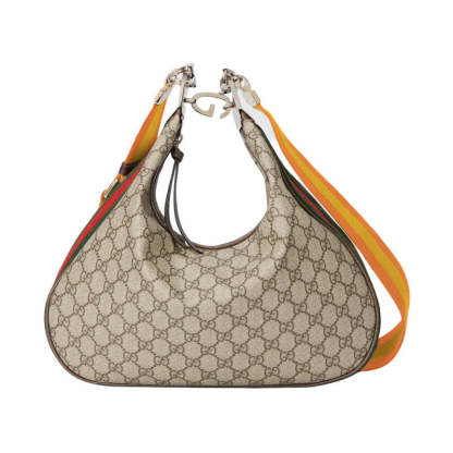 GG Supreme Attache Medium Shoulder Bag 702823 Coffee