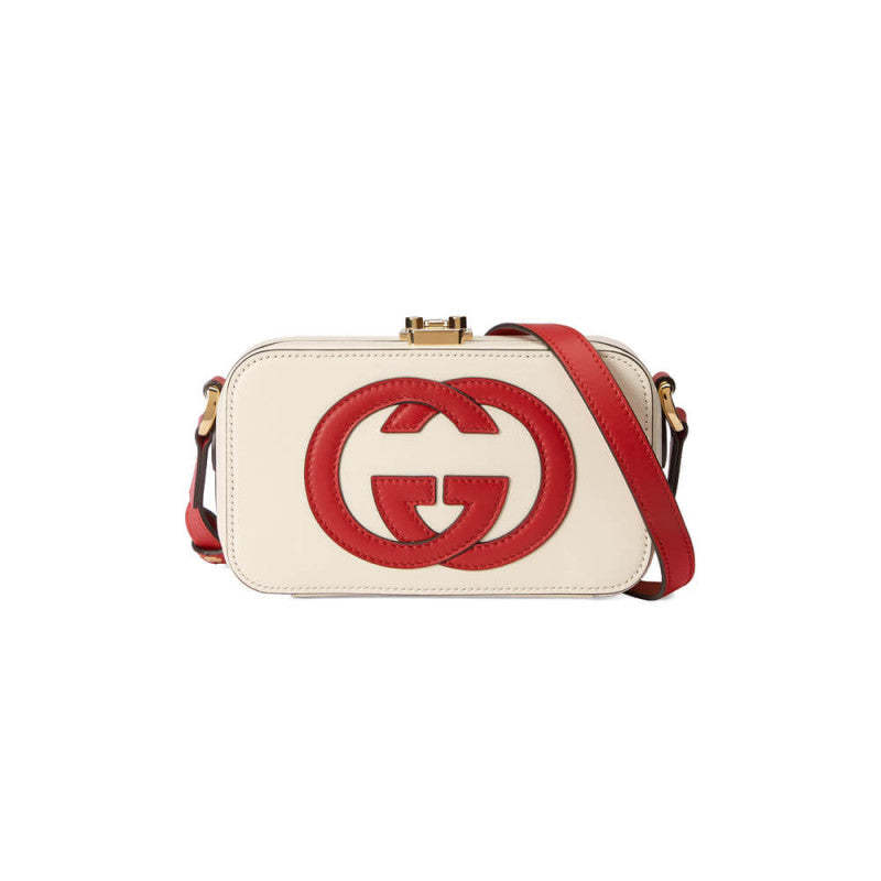 Interlocking G Mini Bag in White Leather 658230