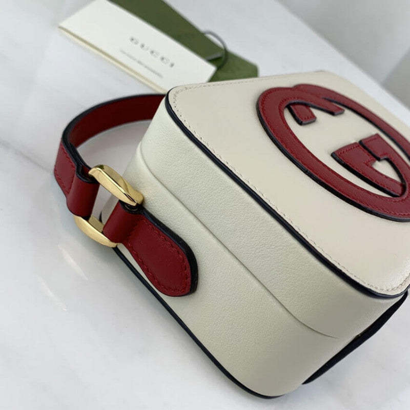 Interlocking G Mini Bag in White Leather 658230