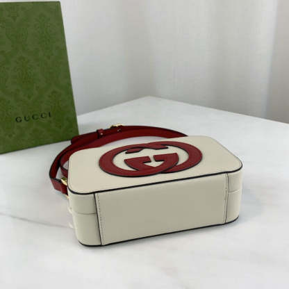 Interlocking G Mini Bag in White Leather 658230