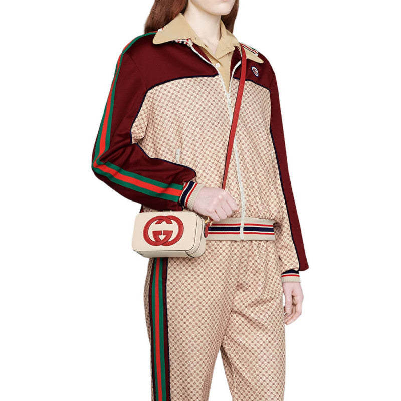 Interlocking G Mini Bag in White Leather 658230