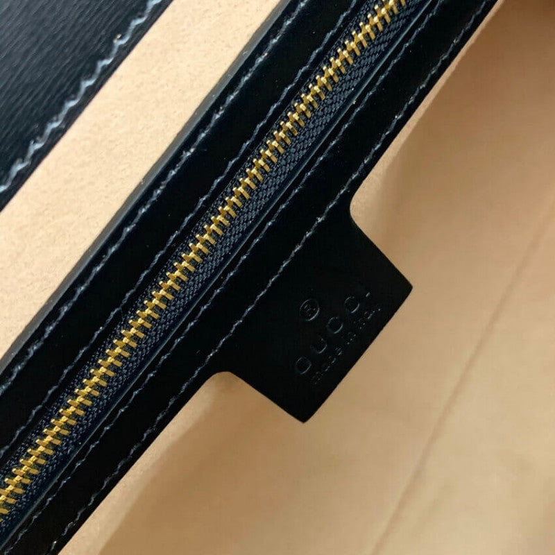 Jackie 1961 Medium Tote Bag in Black Leather 649016