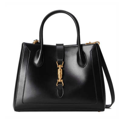 Jackie 1961 Medium Tote Bag in Black Leather 649016