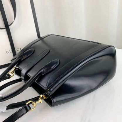 Jackie 1961 Medium Tote Bag in Black Leather 649016