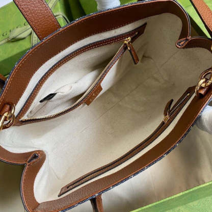 Jackie 1961 Medium Tote Bag in Blue Denim 649016