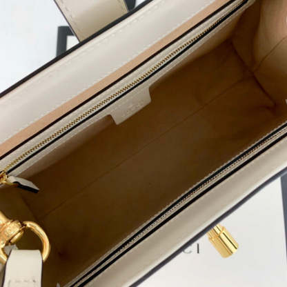 Jackie 1961 Medium Tote Bag in White Leather 649016