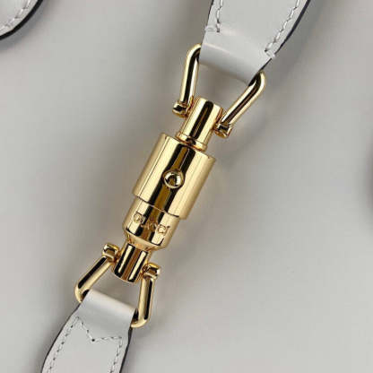 Jackie 1961 Medium Tote Bag in White Leather 649016