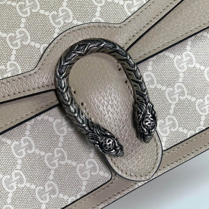 large Dionysus Top Handle Bag 739496 Oatmeal Leather Trim