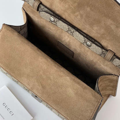 large Dionysus Top Handle Bag 739496 Taupe Suede Trim