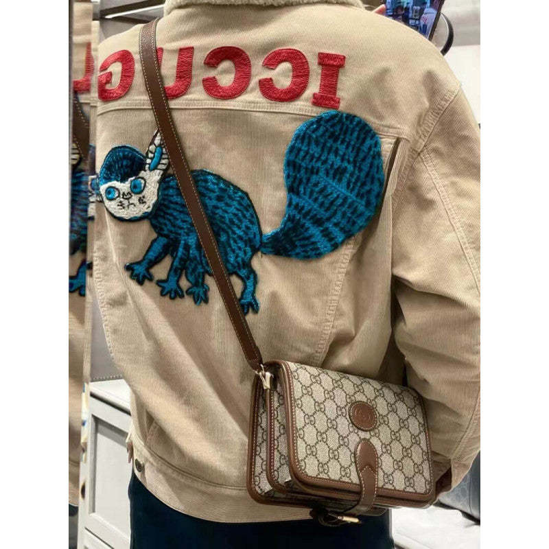 Mini Shoulder Bag with Interlocking G in GG Supreme 671620
