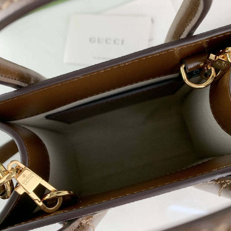 Mini Tote Bag with Interlocking G in GG Supreme 671623