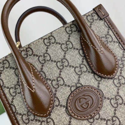 Mini Tote Bag with Interlocking G in GG Supreme 671623