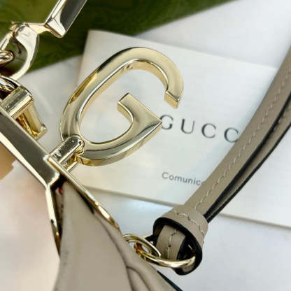 Oatmeal Leather Attache large Shoulder Bag 699409