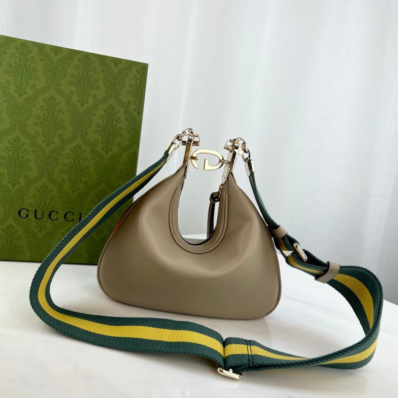 Oatmeal Leather Attache large Shoulder Bag 699409