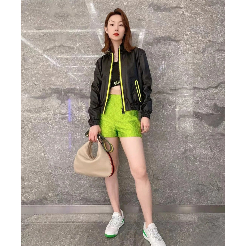 Oatmeal Leather Attache Medium Shoulder Bag 702823