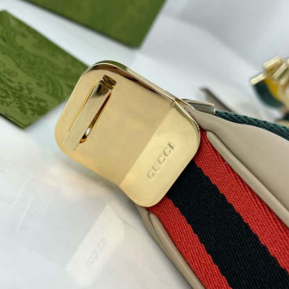 Oatmeal Leather Attache Medium Shoulder Bag 702823