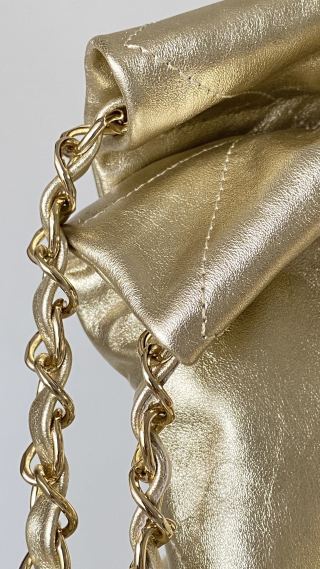 CC Medium Hobo Bag 42Metallic Gold Calfskin