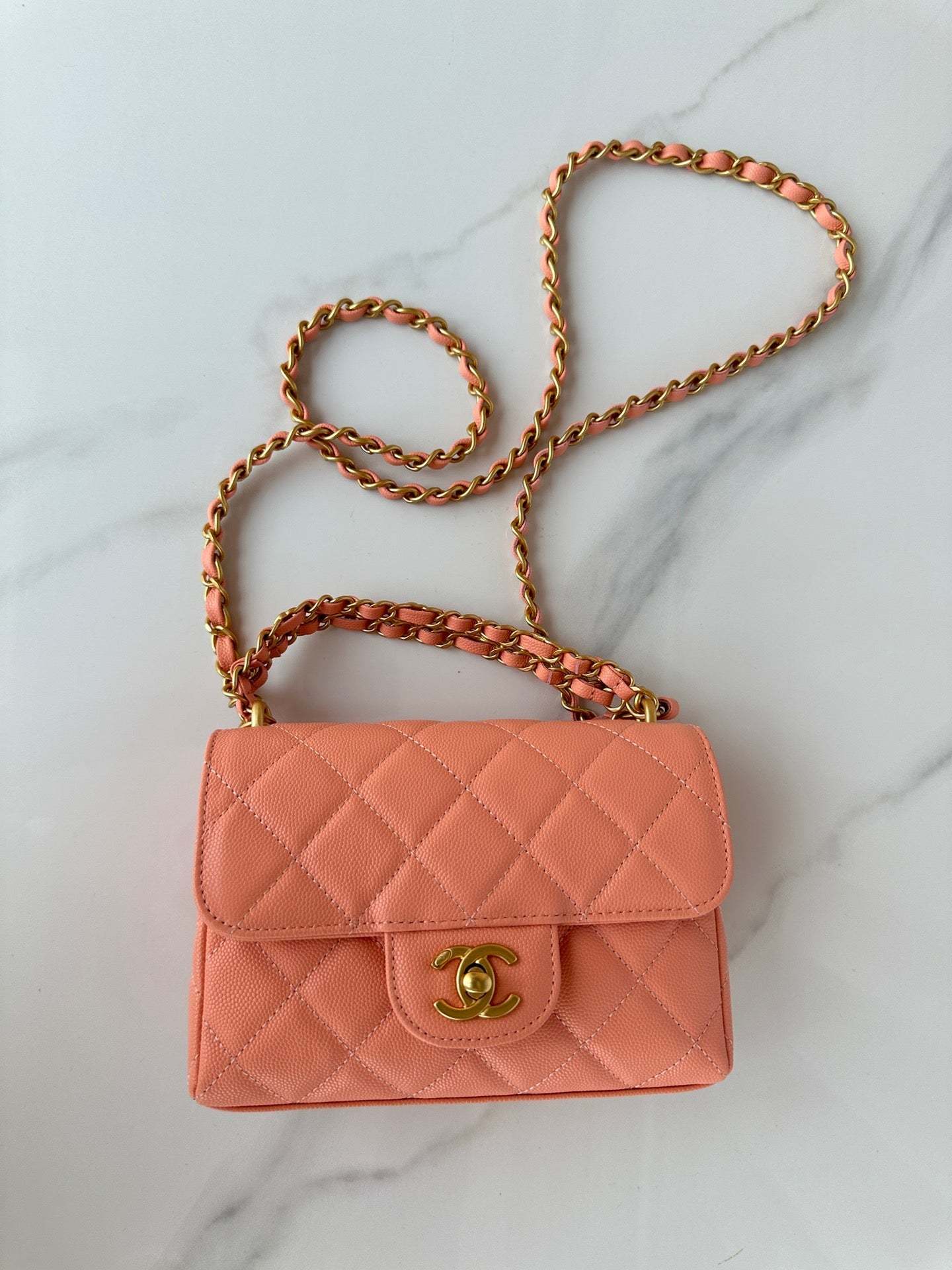 Light Orange Mini Flap Bag  AS5239