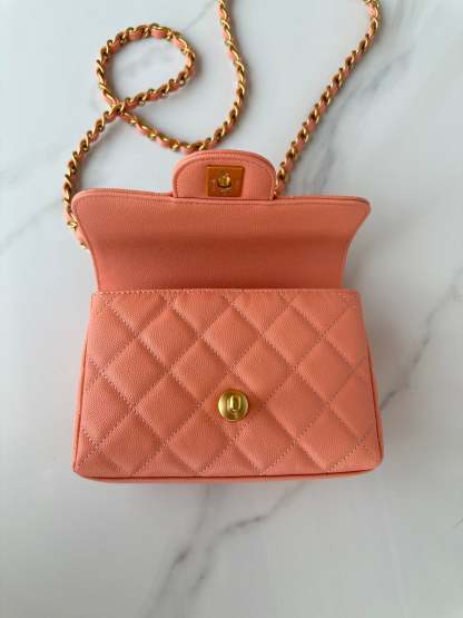Light Orange Mini Flap Bag  AS5239