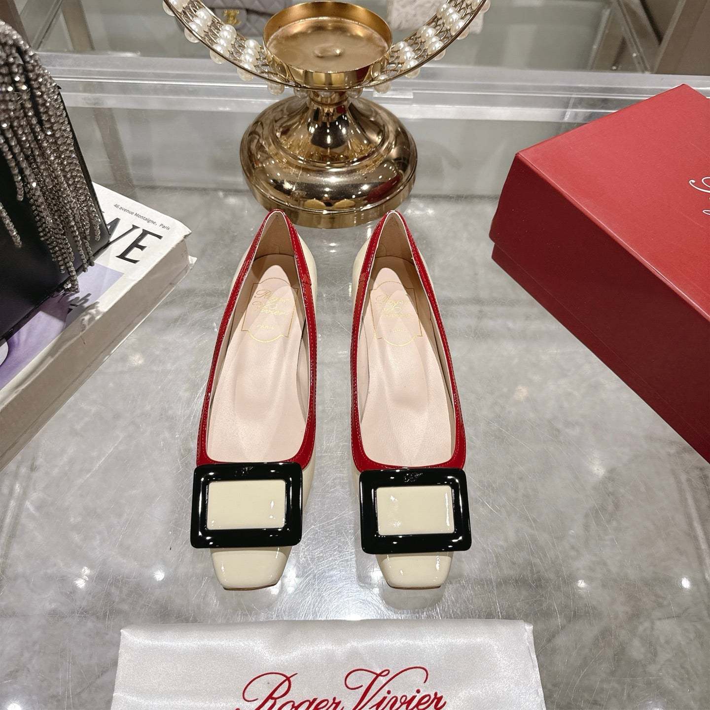 Viv Classic Pumps Beige Cowhide Leather 355497