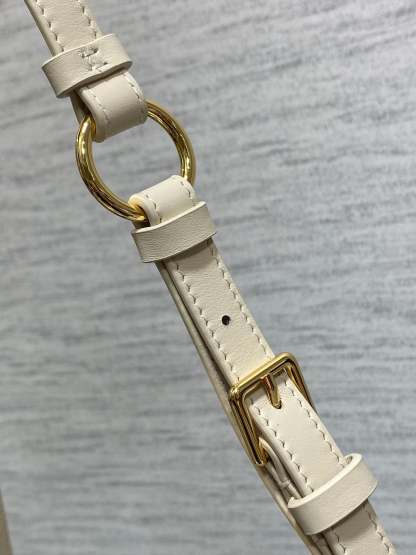 CD Cigale mini bag 26 blue raffia-effect fabric