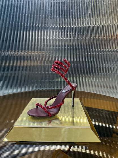 RC 25C Crystal Diamond Sandals Red Sheepskin Rhinestone 275779