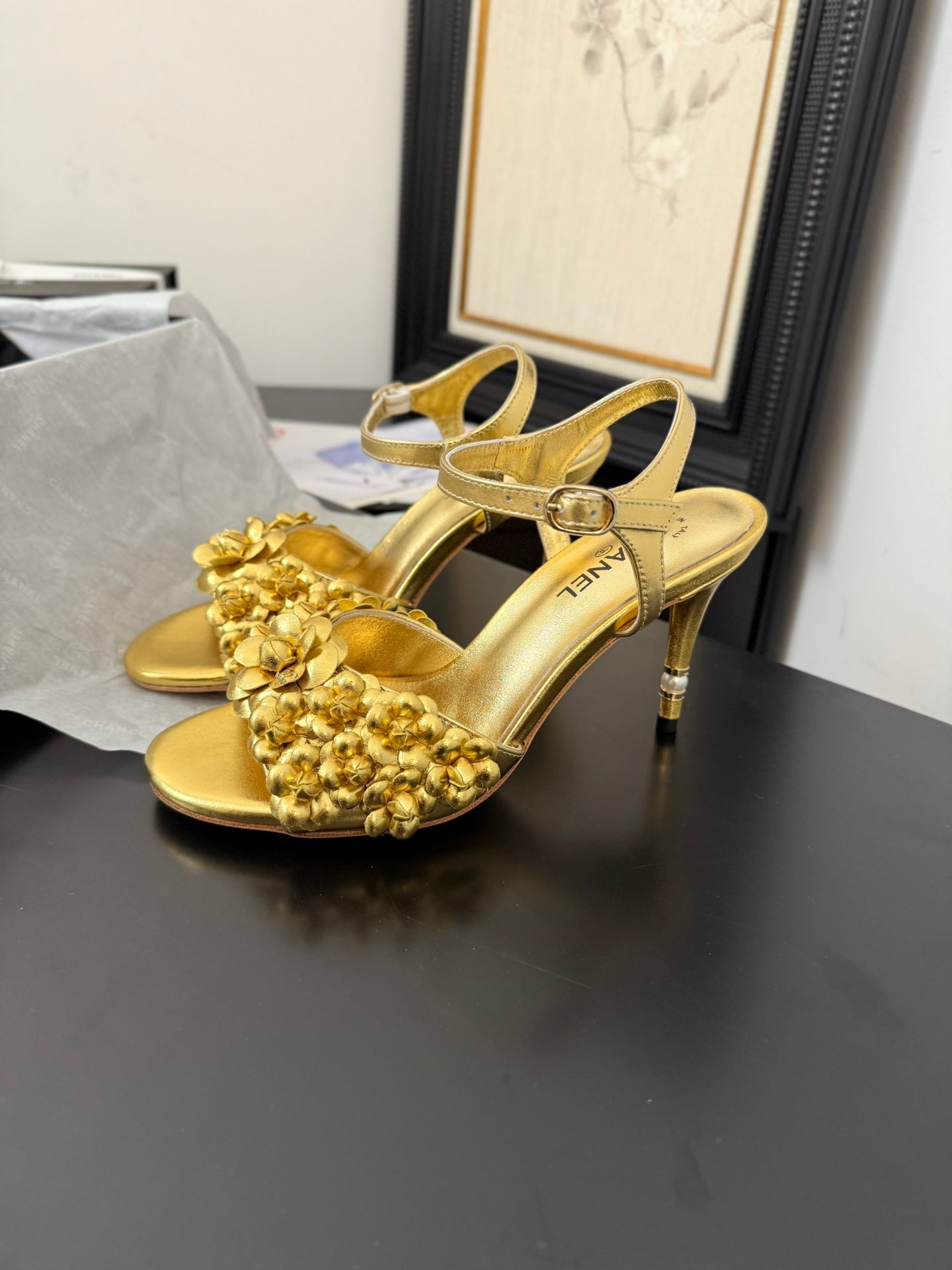 CC 25 Slingback Gold Lambskin 233402
