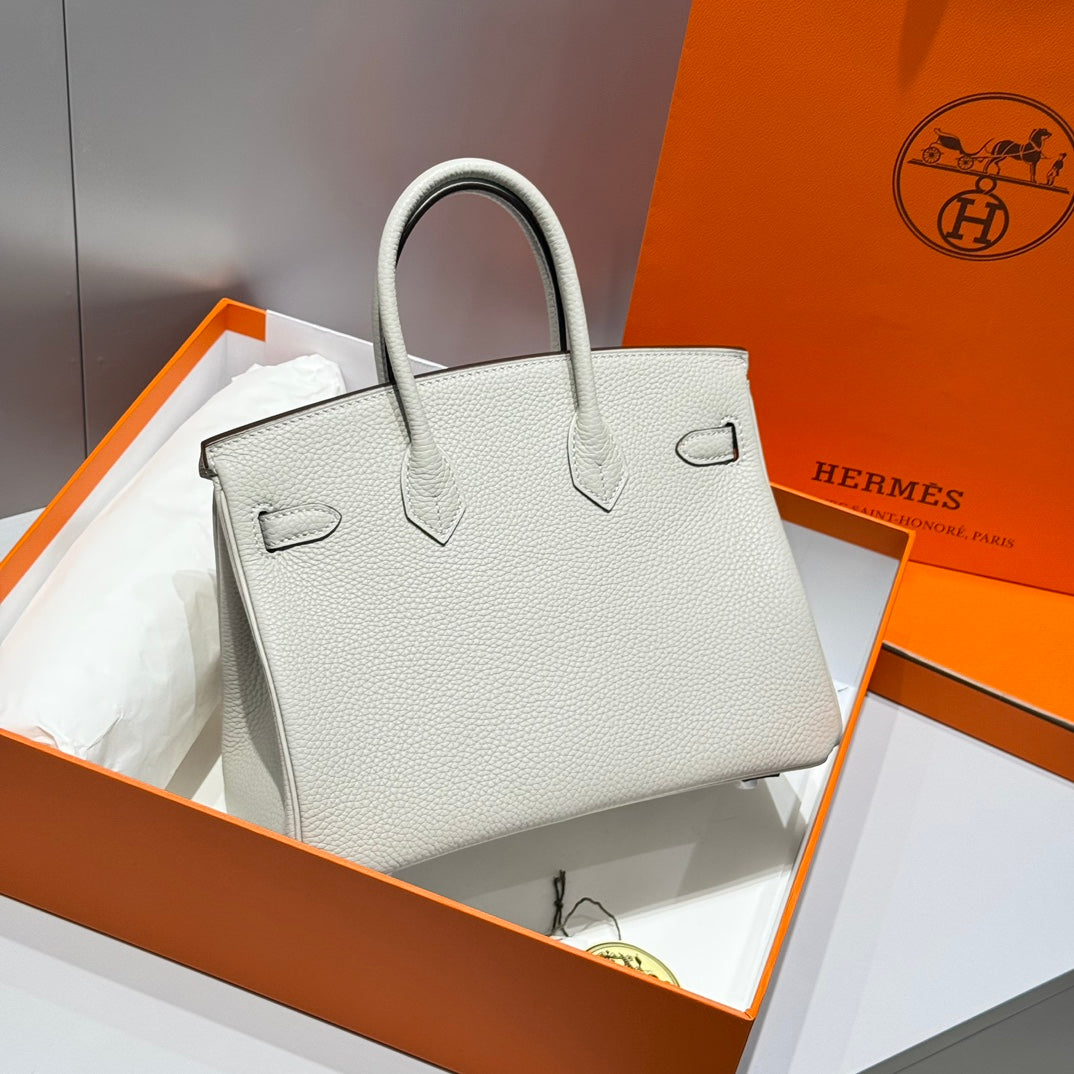 Hermes Birkin Pearl Gray and Silver Togo Leather 250048