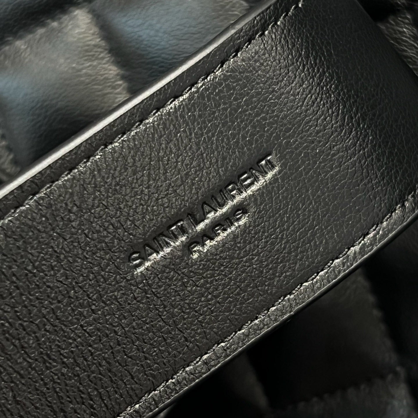 YSL bag 59cm Black Gold Calfskin