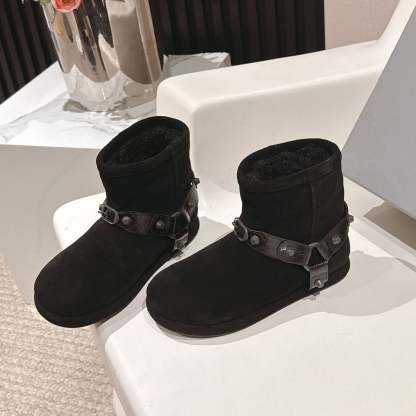 Balenciaga Alaska soft boots black suede 467186