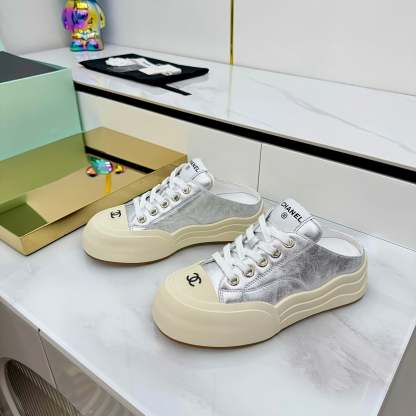 CC 25 Mules Sneaker Sliver Calfskin 331183