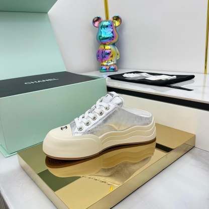 CC 25 Mules Sneaker Sliver Calfskin 331183