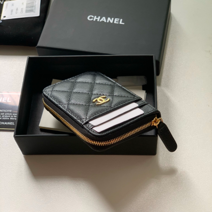 CHL ZIPPED COIN PURSE BLACK AP1650