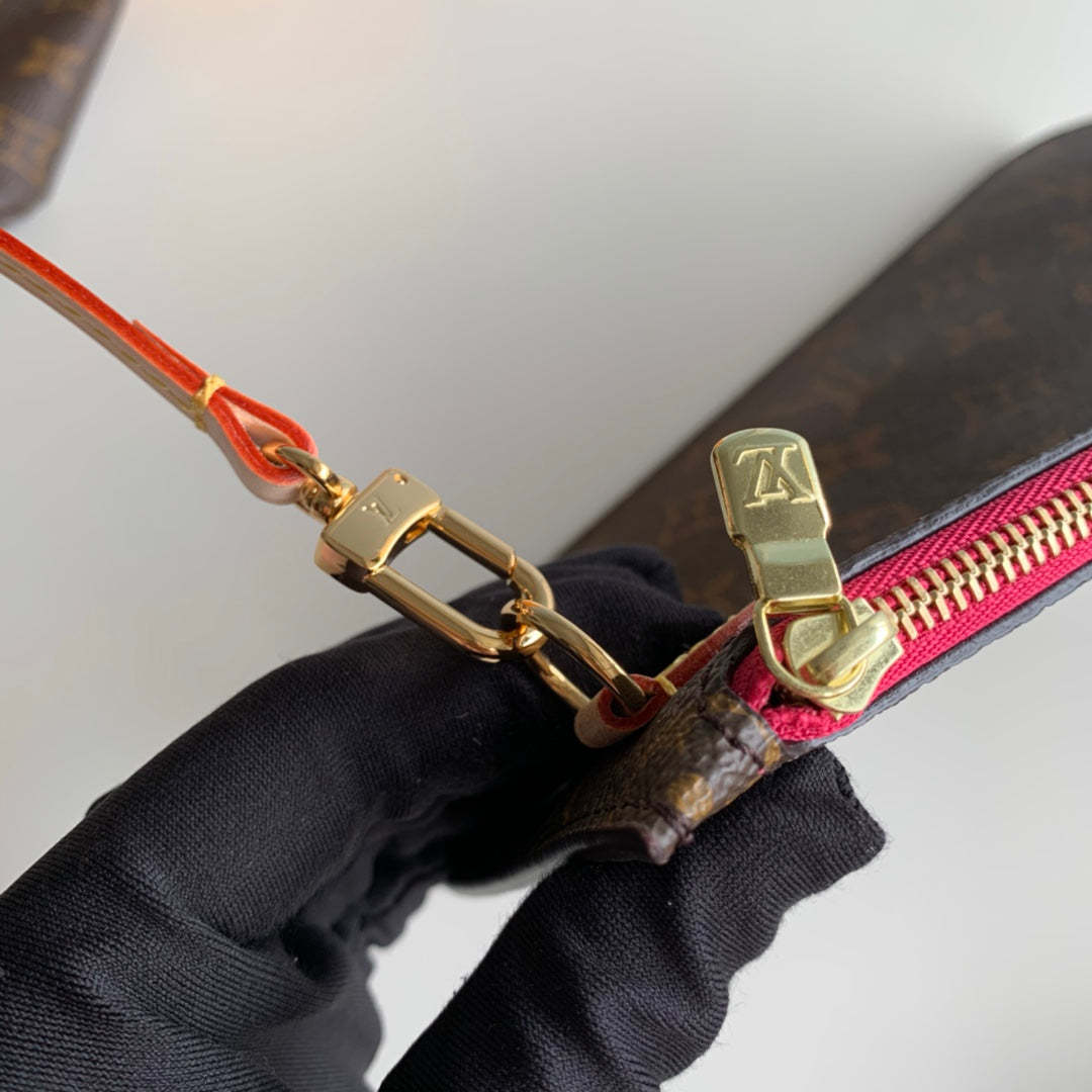 Neverfull M41178 monogram ROSE inside MM Damier Azur Bag Damier GHW Used