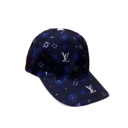 LV MONOGRAM PATTERN CAP BLUE