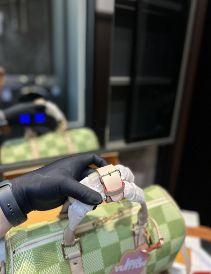 LV KEEPALL BANDOULIÈRE DAMIER CANVAS GREEN 35CM N40671