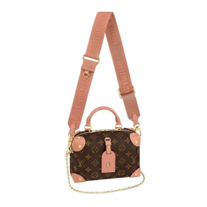 LV PETITE MALLE SOUPLE MONOGRAM BROWN AND PINK 20CM