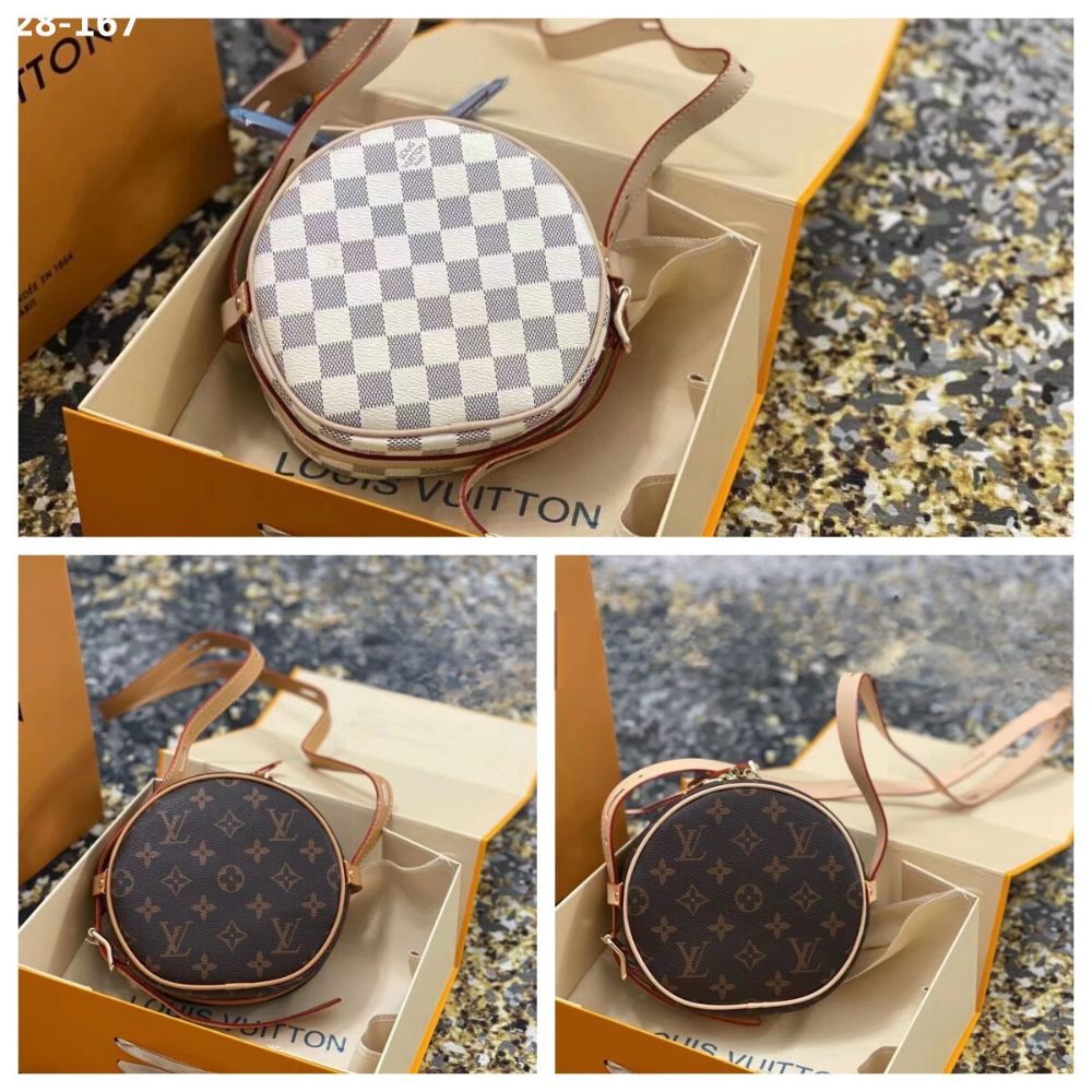 LV BOITE CHAPEAU SOUPLE BAG DAMIER AZUR 17CM