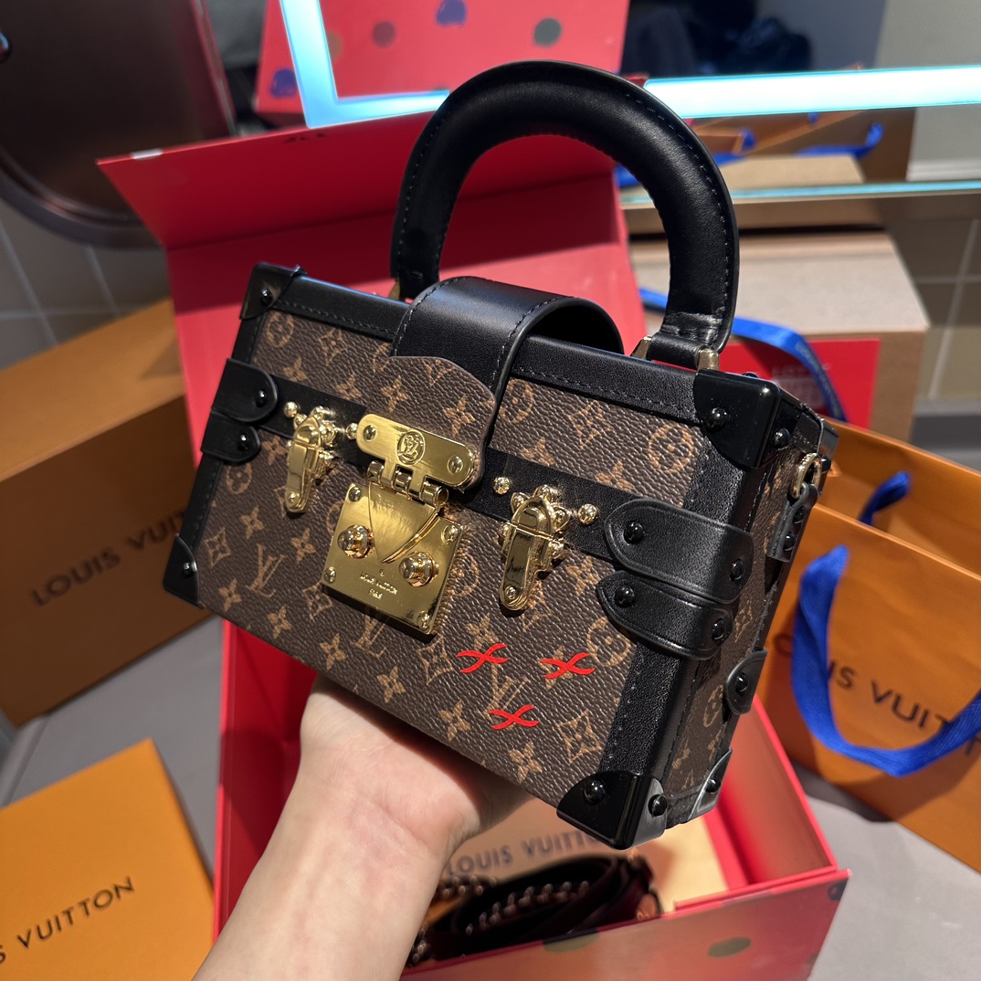 LV PETITE MALLE MONOGRAM DARK BROWN 20CM