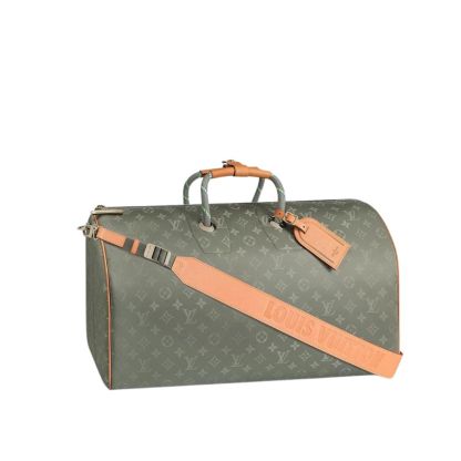 LV KEEPALL BANDOULIERE MONOGRAM TITANIUM 50 GREY 50CM