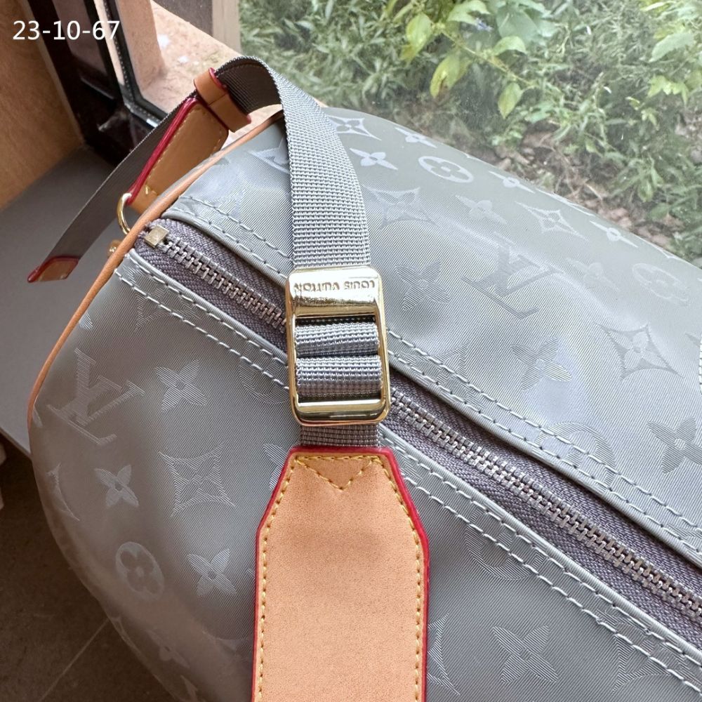 LV KEEPALL BANDOULIERE MONOGRAM TITANIUM 50 GREY 50CM