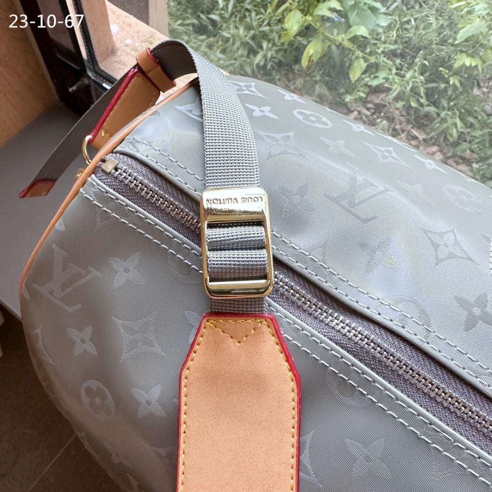 LV KEEPALL BANDOULIERE MONOGRAM TITANIUM 50 GREY 50CM