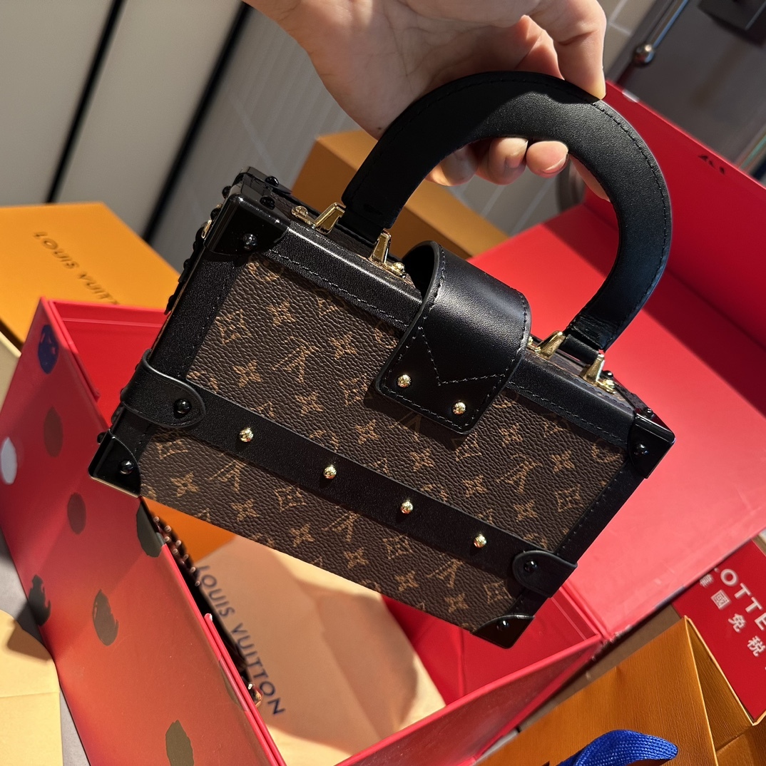 LV PETITE MALLE MONOGRAM DARK BROWN 20CM