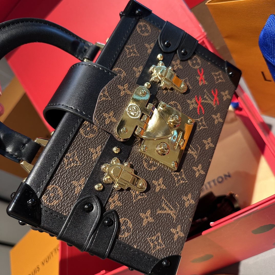 LV PETITE MALLE MONOGRAM DARK BROWN 20CM