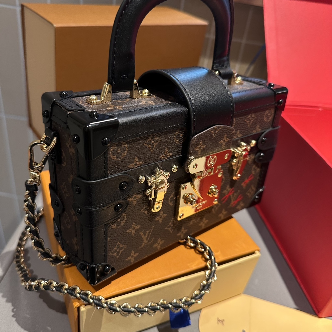 LV PETITE MALLE MONOGRAM DARK BROWN 20CM