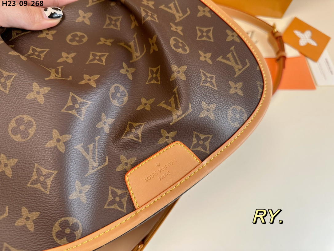 LV MENILMONTANT PM SHOULDER CROSSBODY BAG BROWN 28CM M40474