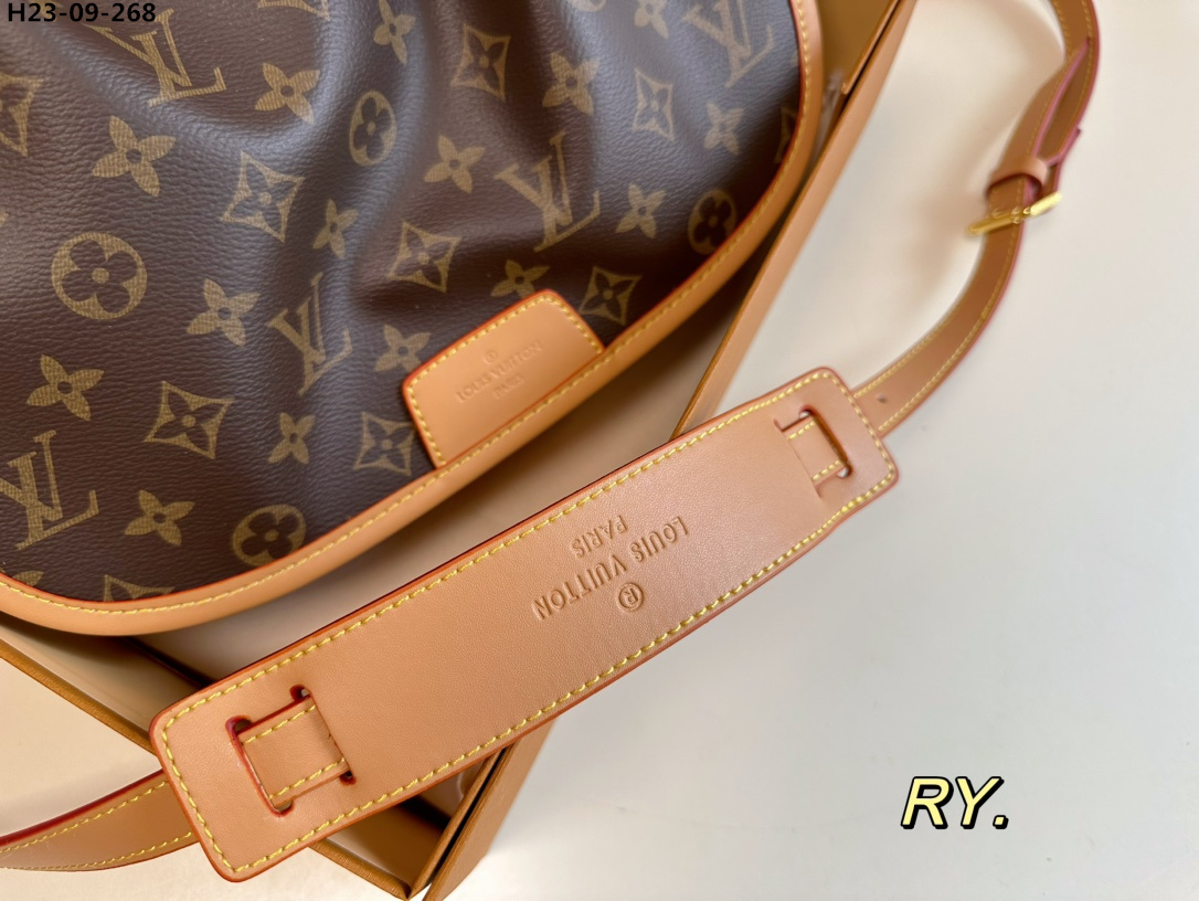 LV MENILMONTANT PM SHOULDER CROSSBODY BAG BROWN 28CM M40474